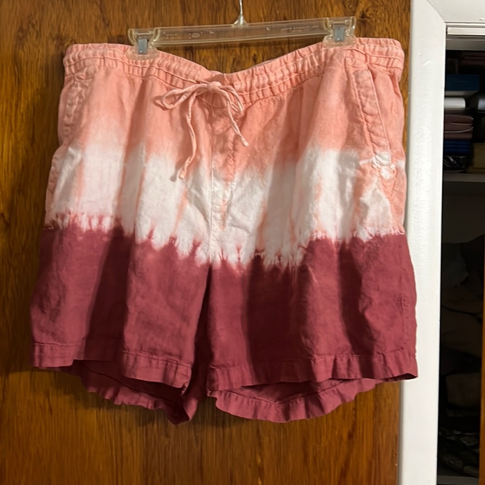Old Navy dip dye linen shorts